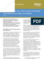 Factsheet 5 - Information On Police Investigation
