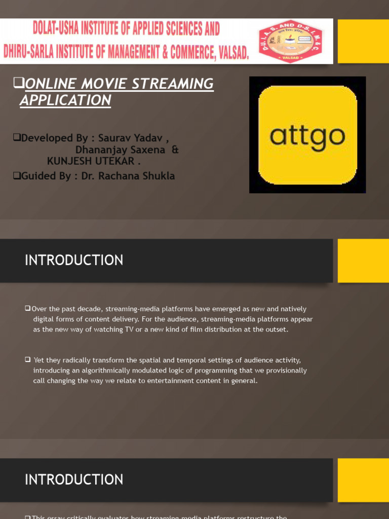 Online Movie Streaming Application PDF Android (Operating System(01)