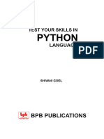 Test Your Skills in Python Language A Complete Questionnaire For Self-Assessment by Shivani Goel