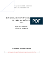 Kế Hoạch Nhân Sự Cửa Hàng Dịch Vụ Chăm Sóc Thú Cưng - Kskd