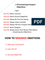 How To Minimize Objetions