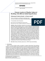 Finite Element Analysis of Pipeline Upheaval Buckling With Different Initial Imperfections