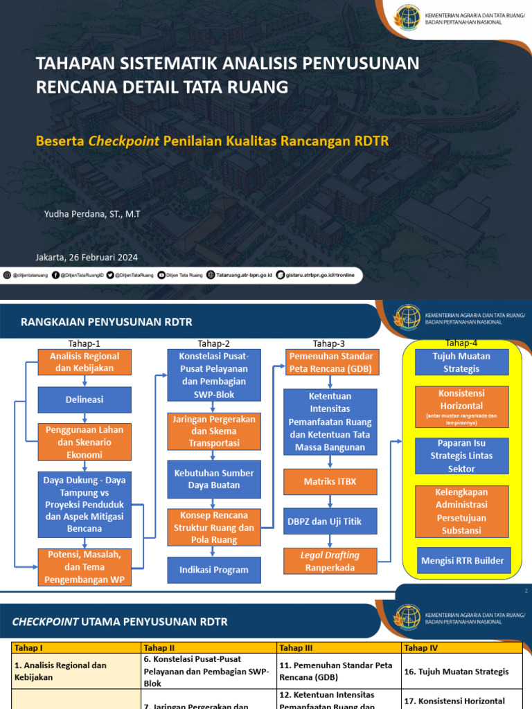 Sistematika Dan Penilaian Substansi RDTR | PDF | Teknologi & Rekayasa