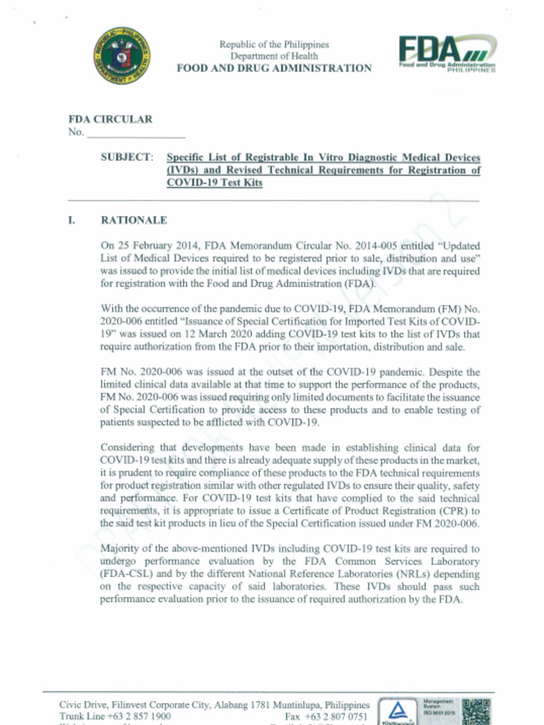 SpecificListofRegistrableInVitroDiagnosticMedicalDevicesIVDs