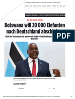 Botswana Will 20 000 Elefanten Nach Deutschland Abschieben - Politik - BILD
