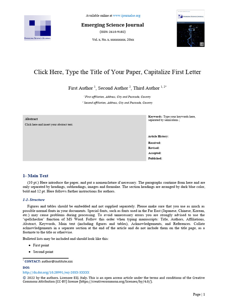 Article Template | PDF | Institutional Review Board | Data