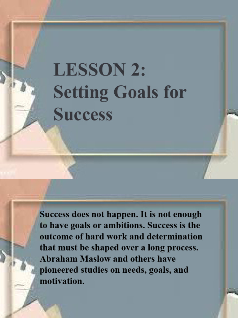 Lesson 2 - Setti-Wps Office | PDF | Goal | Motivational