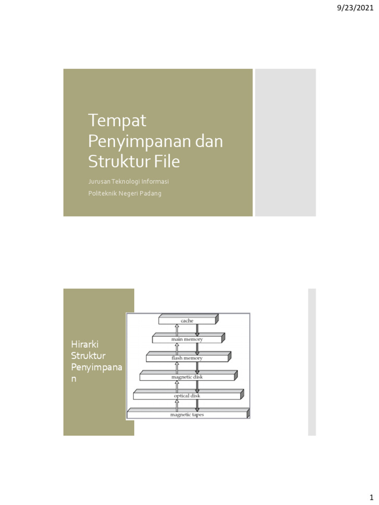 Tempat Penyimpanan Dan Struktur File | PDF