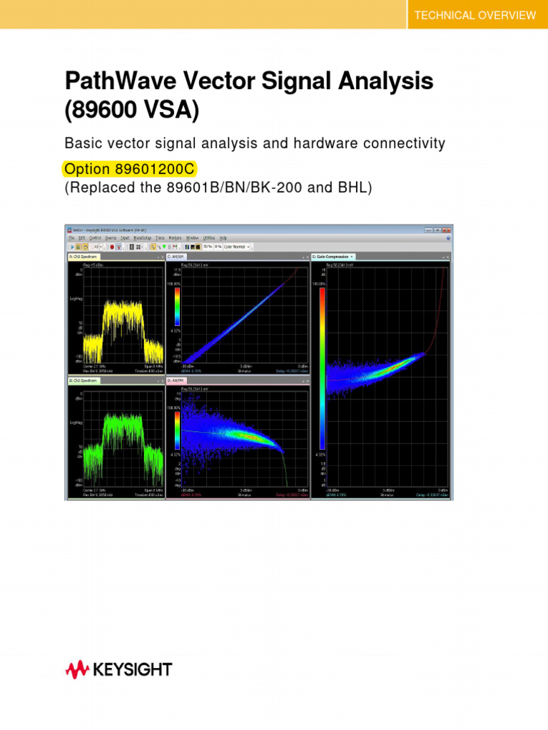 Basic Vector Signal Analysis and Hardware Connectivity (89601200C ...