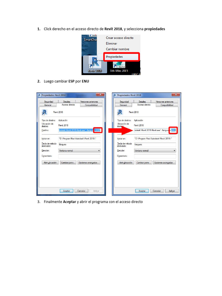 Cambiar idioma en Revit 2018 | PDF | Tecnología