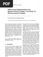 Erp Pliva Case Study FinalERP System Implementation and Business Process Change: Case Study of A Pharmaceutical Company