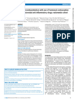 Venous thromboembolism with use of hormonal contraception and OAINS