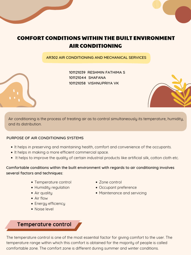 Air Conditioning Comfort in Buildings | PDF | Humidity | Heat Transfer