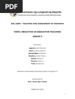 WRITTEN REPORT InductiveVs - Deductive