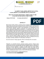 Eurocode Tasarim Yaklaşimlarinin Dayanma Yapilarinin Analizinde Kullanilmasi