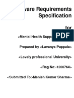 Mental Health Support System - SRS