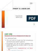 Employement and Labour Law Part One