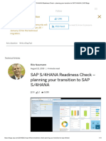 SAP S - 4HANA Readiness Check - Planning Your Transition To SAP S - 4HANA - SAP Blogs