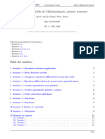 Kholles de Mathematiques en MPSI Mathema