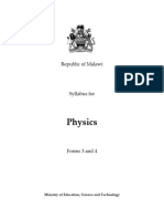 Physics Syllabus Forms 3-4