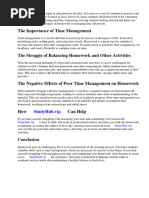 Homework Teaches Time Management