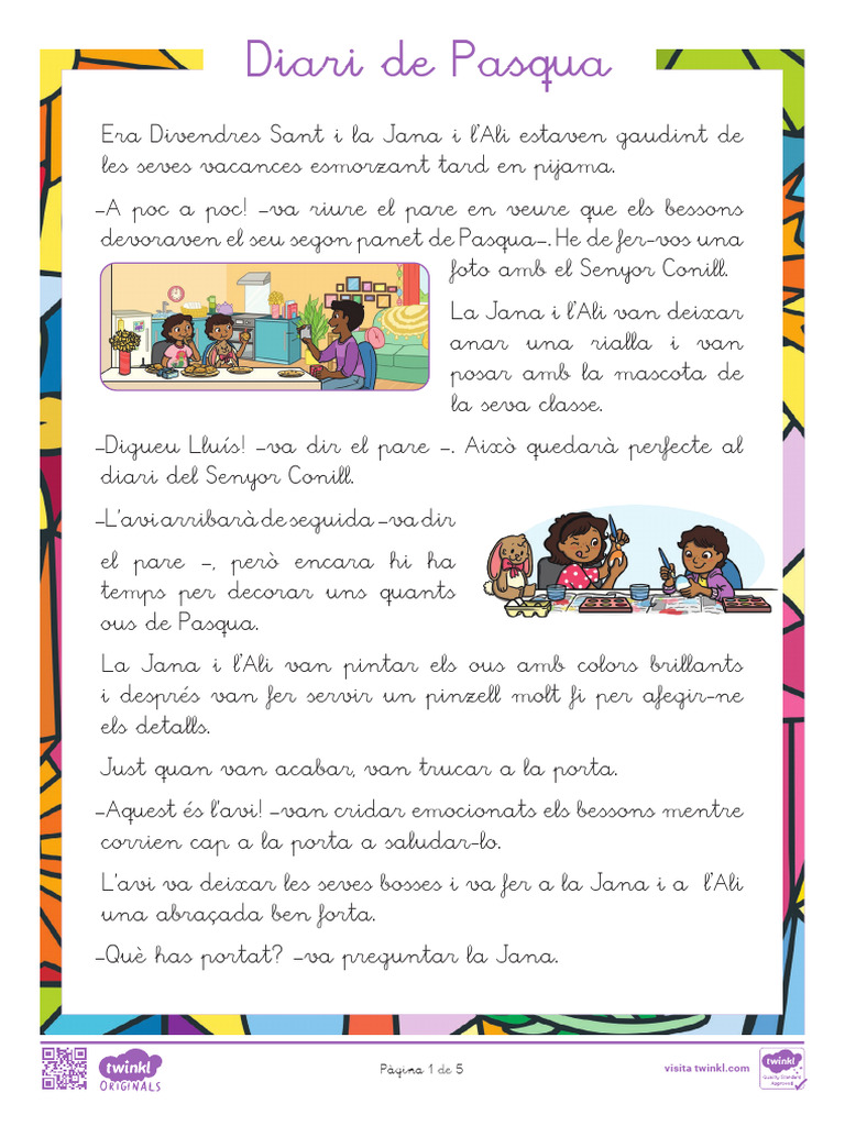 T 1707817624 Comprensio Lectora Per Nivells Diari de Pasqua Catala Ver ...