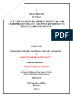 A STUDY TO MEASURE MARKET POTENTIAL AND CUSTOMER BUYING MOTIVES WITH REFERENCE TO HIMALAYA DRUG COMPANY (1) (2)