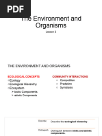 EnviSci Lesson 2 The Environment and Organisms