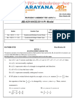 Maths Proficiency Assessment Test 1mpat 1 Jee Adv 2014 Model QP