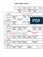 Teaching Schedule MR - Danny