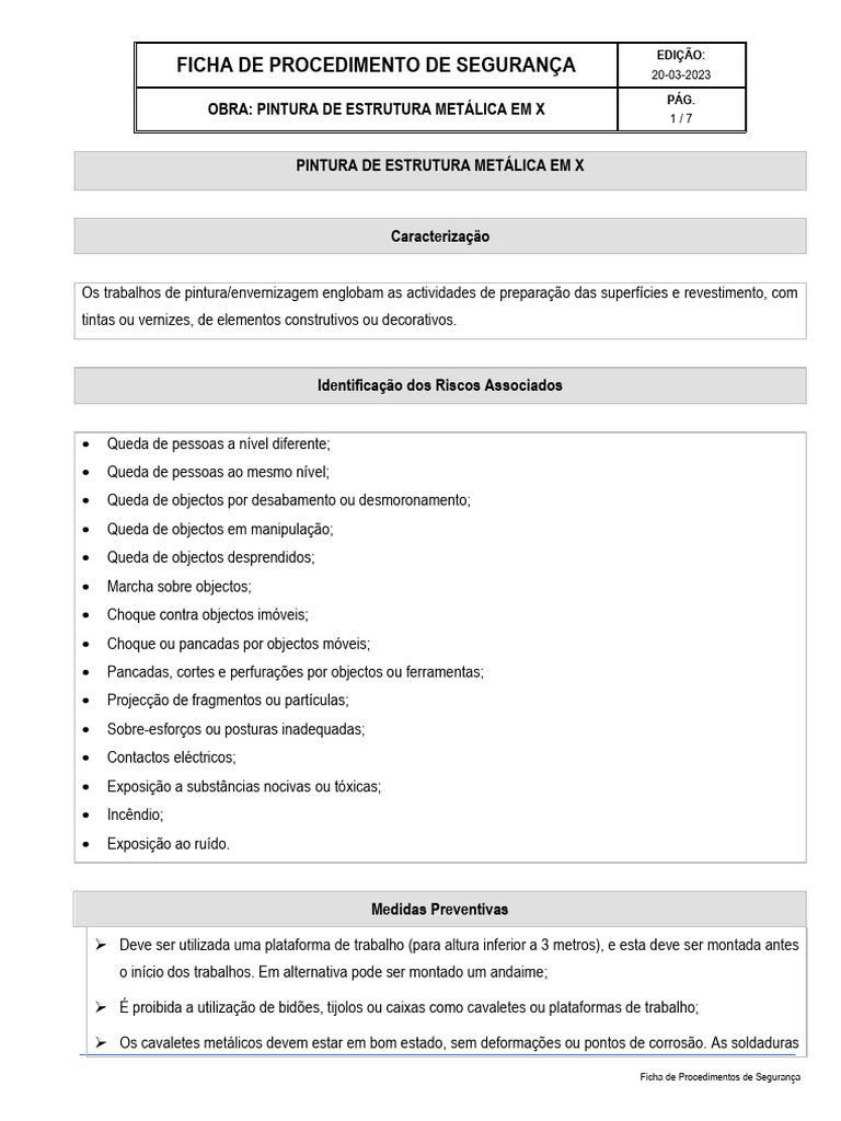 Fps pinturas em estrutura met lica pdf tinta embalagem e rotulagem
