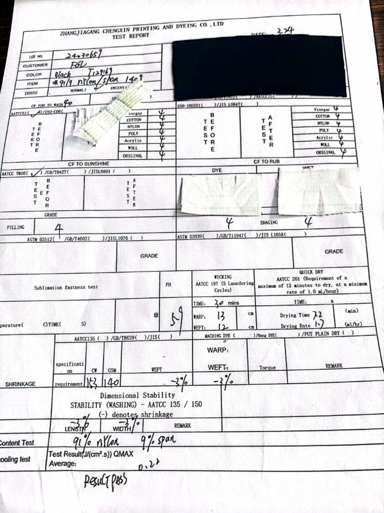 144 rolls test report pdf