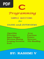 C Programming Sample Questions For Exams and Interviews Useful For Students in Exams and Interviews