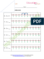 Subtraction On Number Line Worksheet 1