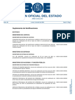Boletín Oficial Del Estado: Suplemento de Notificaciones
