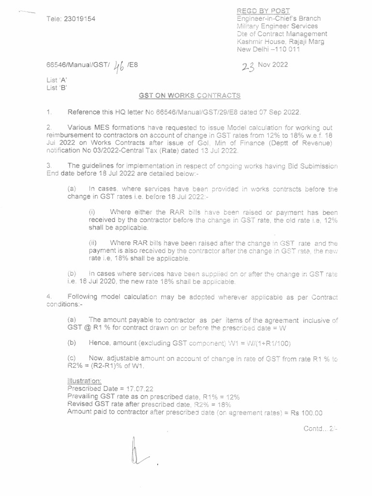 GST on works Contracts PDF