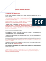 1.0 Definitions:, Organization and Amendment Procedure