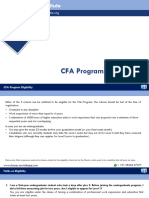 CFA Eligibility Criteria