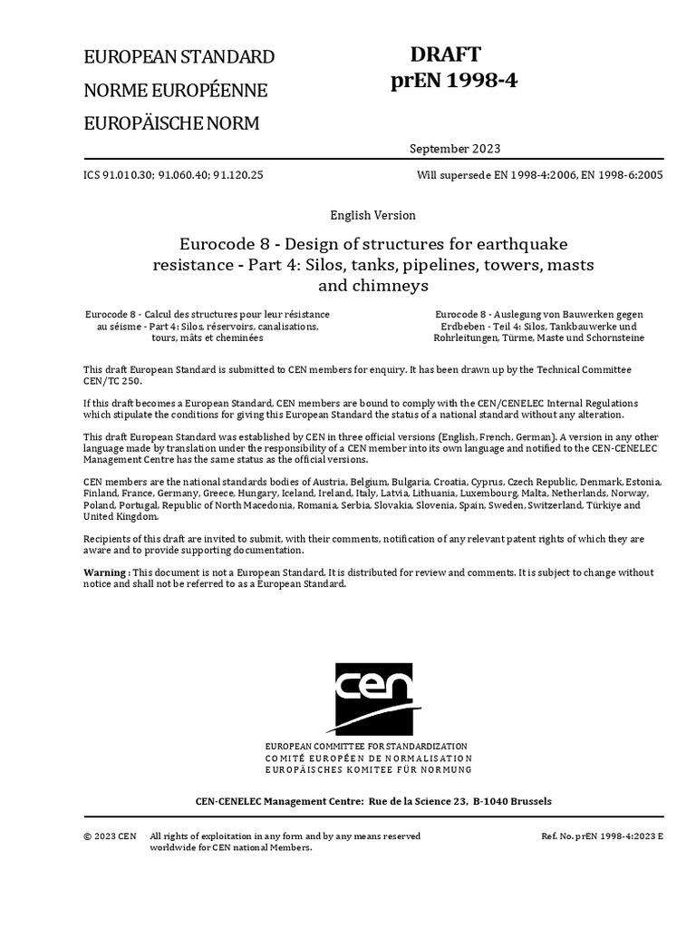 Eurocode 8: Earthquake Design for Structures | PDF | Structural Analysis