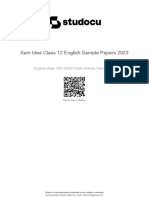 Xam Idea Class 12 English Sample Papers 2023