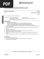 Cambridge International AS & A Level: Design & Technology 9705/11