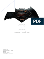 Batman V Superman Dawn of Justice 2016 Screenplay by Chris Terrio and David S Goyer