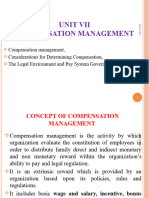 Unit VII Compensation Management