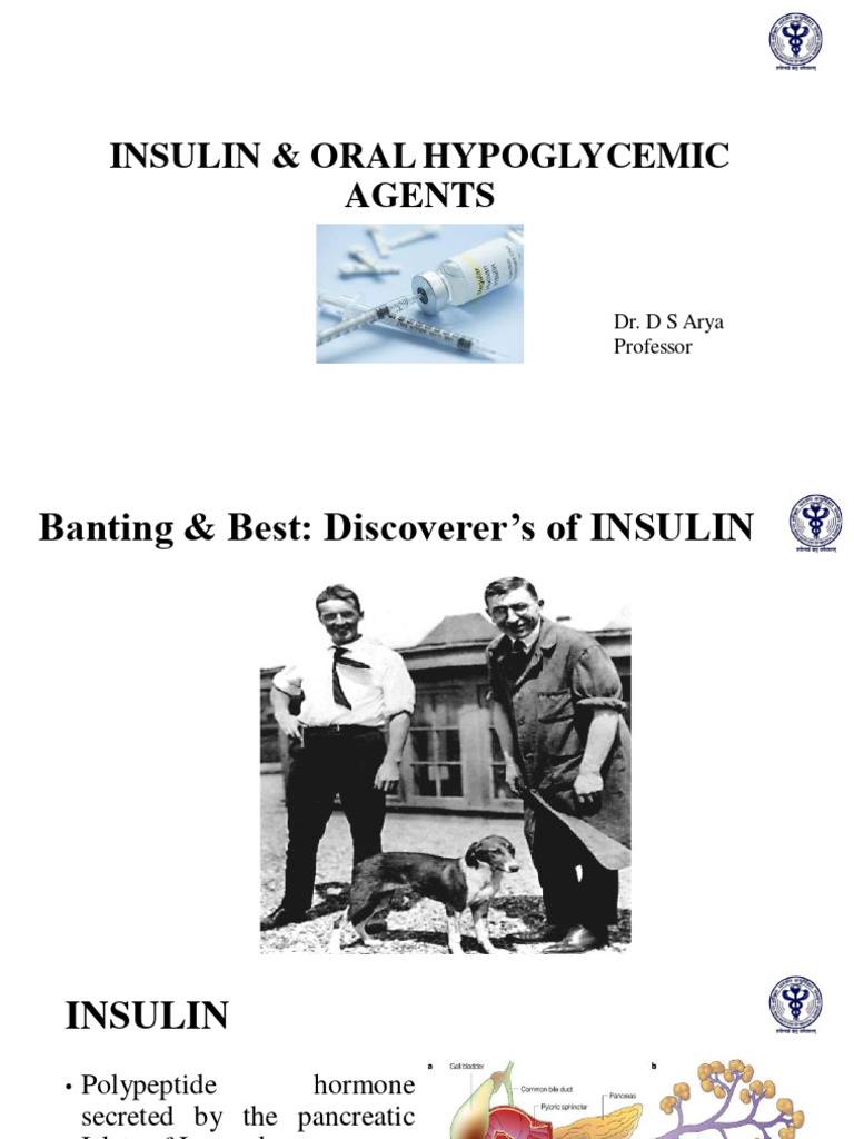 Insulin & Oral Hypoglycemic Agents | PDF | Insulin | Hypoglycemia