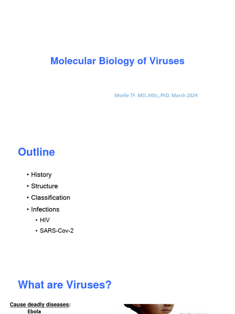 Molecular Biology of Viruses Overview | PDF | Virus | Hiv