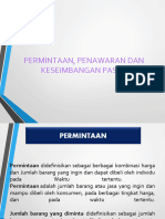 Pertemuan 3 - Permintaan, Penawaran, - Keseimbangan Pasar