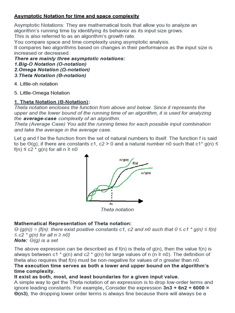 There are mainly three asymptotic notations: 1.Big-O Notation (O ...