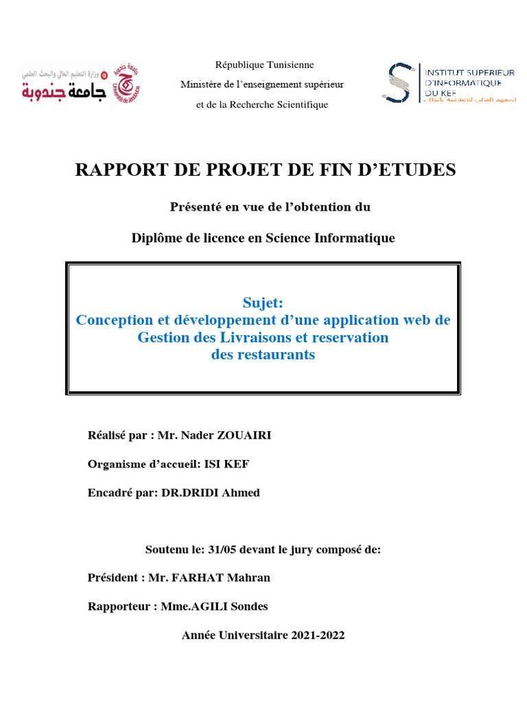 Application Web de Gestion des Livraisons | PDF | Langage de ...