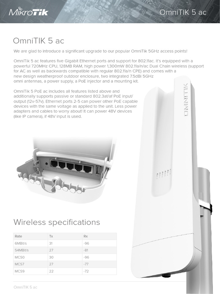 Outdoor 5GHz Access Point Upgrade | PDF | Ieee 802.11 | Computer ...