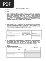 5 in 1 Partnership Letter MID Customer Declaration FATCA No Amendment in Constitutional